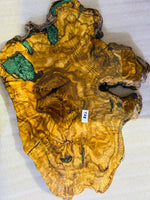 Live Edge Olive Wood Resin Small Coffee Table – Emerald Green Resin Edge, 26 × 19.7 in (One of a Kind, T68) 1-mtl5YXDeVk1sbWYXVH_En_mKCbX54Ci