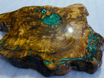 Live Edge Olive Wood Resin Side Table – Turquoise Green Resin, 23.2 × 16.9 in (One of a Kind, T67) 117w8WFrZWNvdzafY41KH1PgBvMXVnCYZ