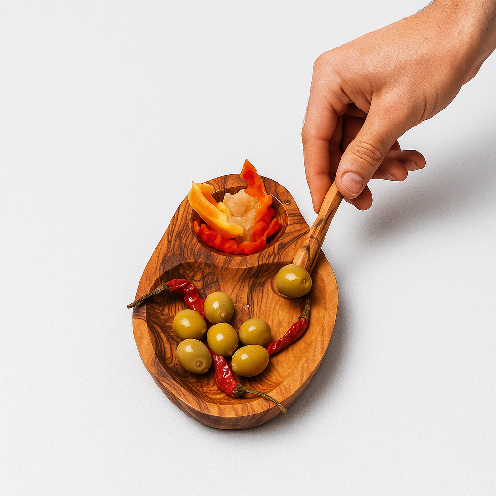 Olive Wood Snack Tray