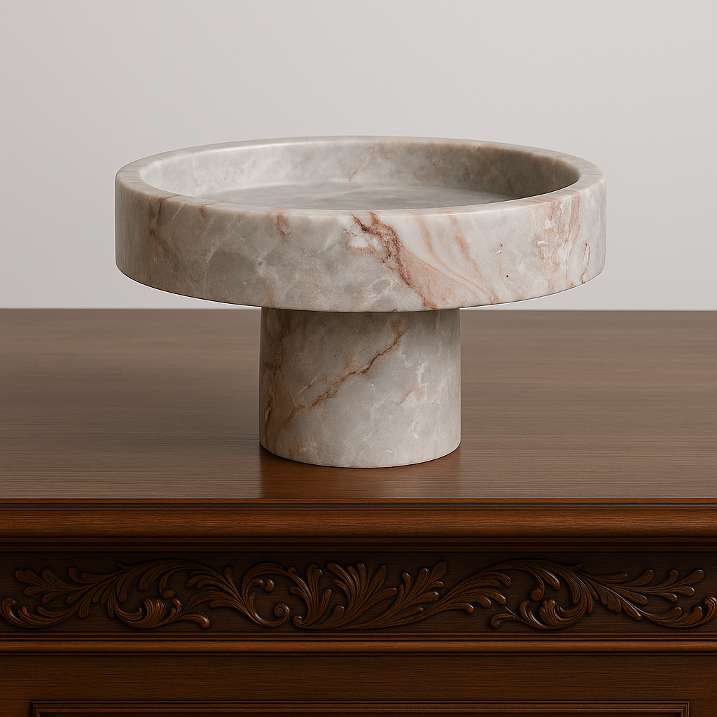 Marble Pedestal Bowl