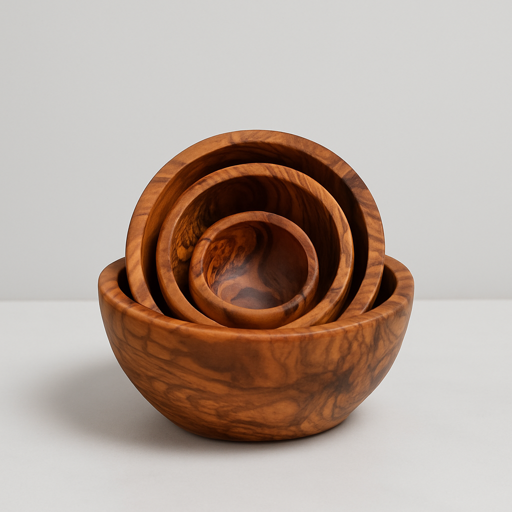 Olive Wood Snack Bowl Set (6 pcs)