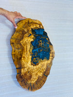 Live Edge Olive Wood Resin Small Coffee Table – Blue Resin Pool, 27.6 × 15.7 in (One of a Kind, T17) 163Mil_r2A6JBBgZJb_7RAndB-jfAnEMk