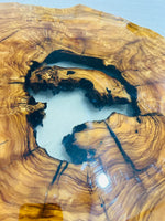 Live Edge Olive Wood Resin Side Table – White Resin Center, 18.9 × 16.1 in (One of a Kind, T89) 17BpOSgtJ_xiJ3voKydzAt-wbyVR_Nm3p