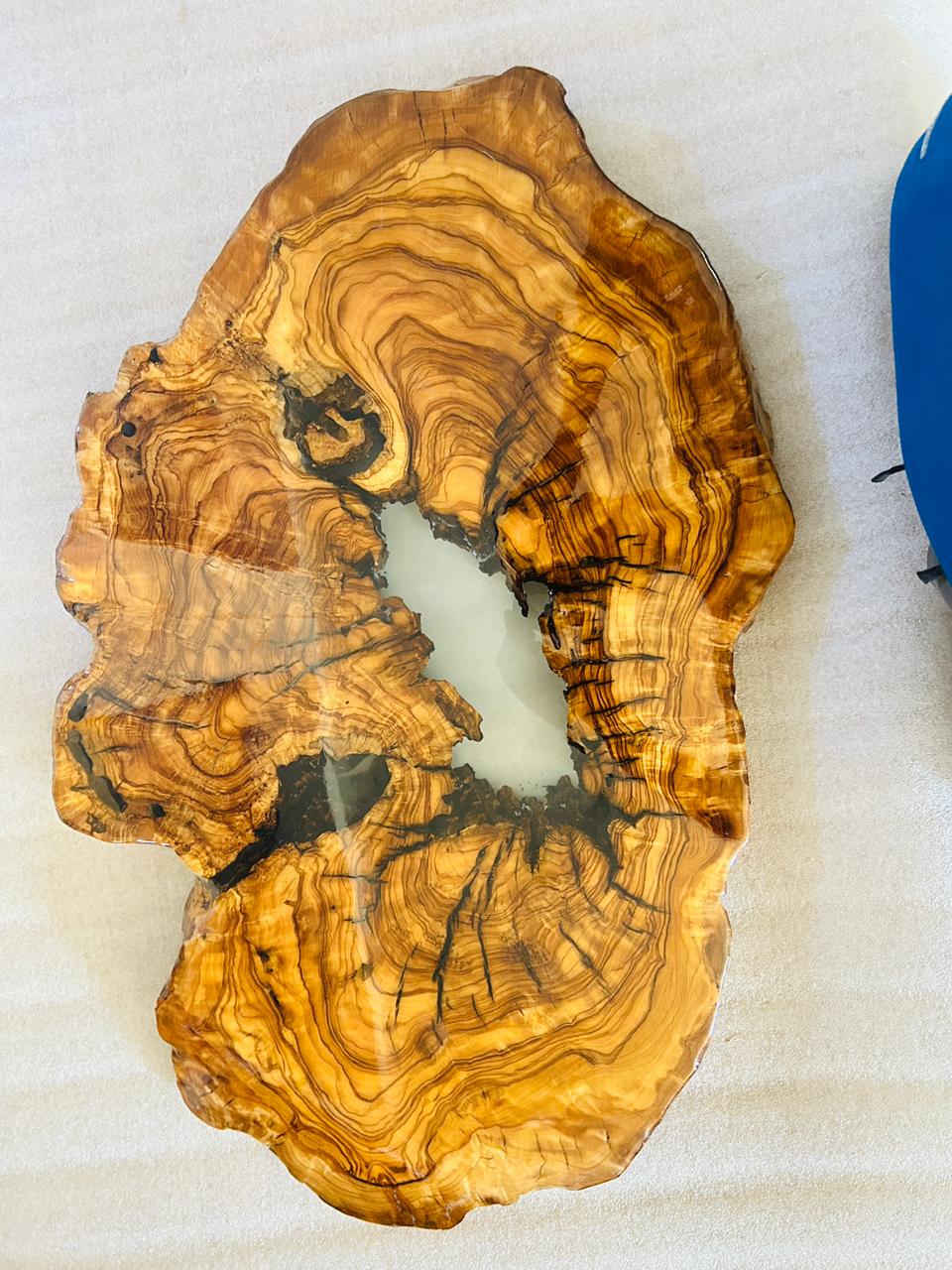 Live Edge Olive Wood Resin Small Coffee Table – White Resin River, 28.7 × 19.3 in (One of a Kind, T96) 17WuQ4bdvJblj2OD_e5g7Qzq-pDgyi_C2