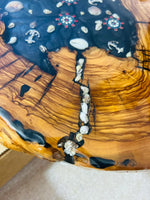 Live Edge Olive Wood Resin Side Table – Black Resin Nautical Charms, 16.1 × 14.2 in (One of a Kind, T44) 17pGdw-C-EbCj2k_AzA1t2YJO6qY3OH5w