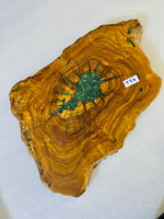 Live Edge Olive Wood Resin Side Table – Green Malachite Starburst Resin, 18.1 × 14.6 in (One of a Kind, T54) 18EFUL0Qj6ra6sUFAvknXNjBfxUmXC_-m