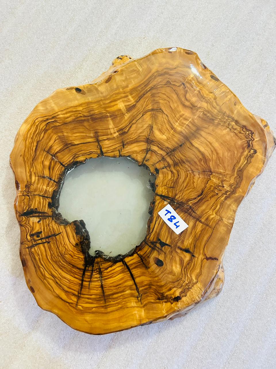 Live Edge Olive Wood Resin Side Table – White Resin Center, 15.7 × 14.2 in (One of a Kind, T84) 19aDc7Zb0OOxiBwTfalWyuJkX8gLElQIz