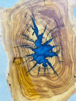 Live Edge Olive Wood Resin Side Table – Blue Starburst Resin, 19.7 × 13 in (One of a Kind, T79) 1Blb-5xQZG1MX49RxKzQQaVhXHGfv5Qqj