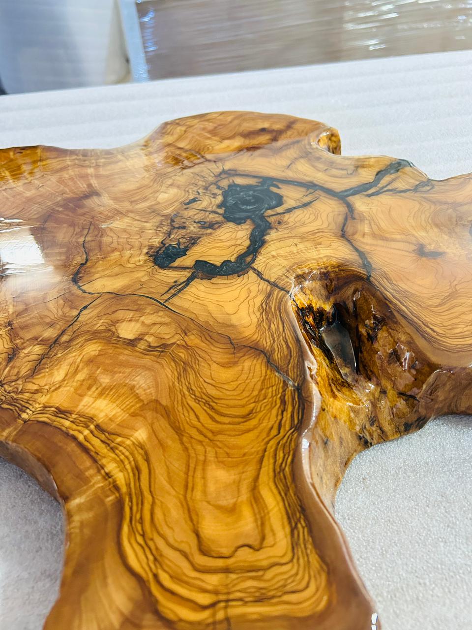 Live Edge Olive Wood Resin Small Coffee Table – Black Resin Veins, 27.2 × 18.9 in (One of a Kind, T78) 1Cx2Dfe7pyFfHZ8pG7tTo8PfMvfqTpcYh