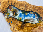 Live Edge Olive Wood Resin Small Coffee Table – Blue Ocean Pebble Resin, 26.8 × 14.2 in (One of a Kind, T46) 1DF6Xc4kQcGPeBLE9ysm8m4ozlngIduSe