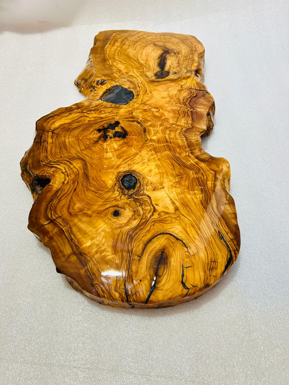 Live Edge Olive Wood Resin Small Coffee Table – Black Resin Knots, 30.3 × 14.6 in (One of a Kind, T99) 1KNFG6Hl_8voZHTFOWcaq1fFL9rG-iebi