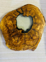 Live Edge Olive Wood Resin Side Table – White Resin Center, 16.5 × 15.7 in (One of a Kind, T58) 1LjGQgv1P9nJvDh9L_WWusVqpaIpN4gbe