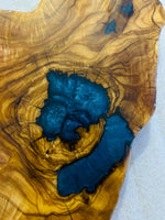 Live Edge Olive Wood Resin Side Table – Blue Resin Inlay, 14.2 × 12.6 in (One of a Kind, T22) 1Ohnz121PQea0otQE_sQfBvEHl9fDVA9W