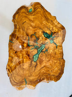 Live Edge Olive Wood Resin Small Coffee Table – Green Resin Veins, 26.8 × 17.3 in (One of a Kind, T100) 1PvkHgbo013oily2-zZSfLAN9ZIxRlViS