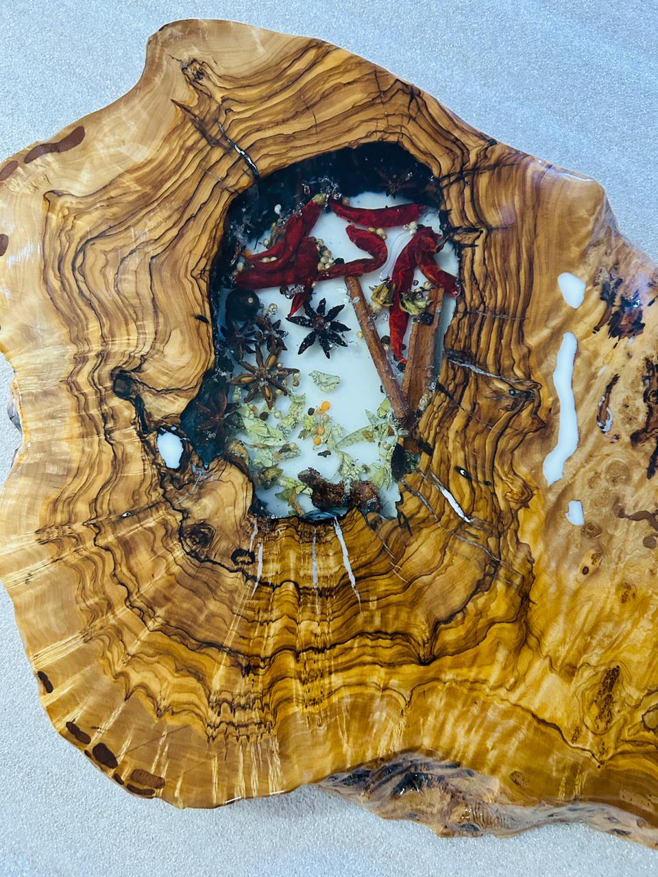 Live Edge Olive Wood Resin Small Coffee Table – Spice Resin, 26.8 × 13.8 in (One of a Kind, T45) 1Rdrv9MOwnZe3TITX8P0YDCqsTl9vuEEj