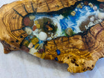Live Edge Olive Wood Resin Small Coffee Table – Blue Ocean Pebble Resin, 26.8 × 14.2 in (One of a Kind, T46) 1Sl3EGVOcVy7EOX8ip4ntALj3LPzIL0JR