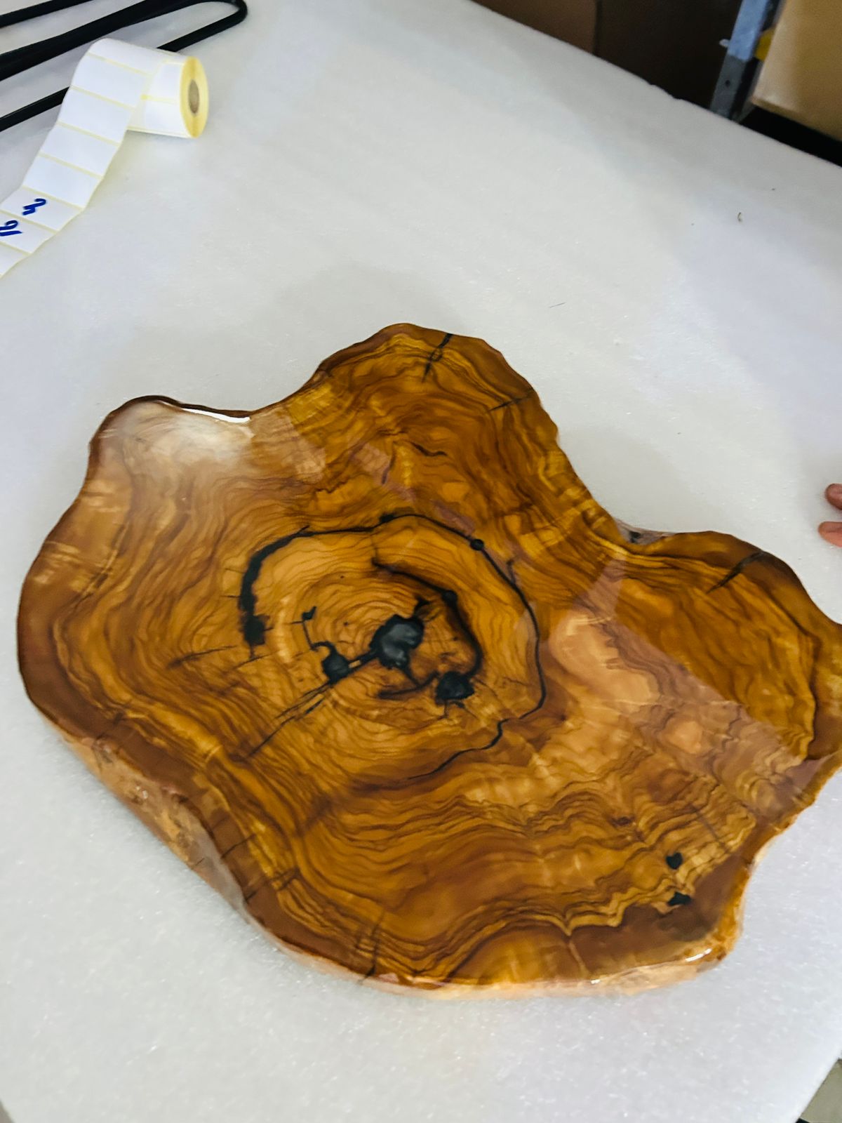 Live Edge Olive Wood Resin Side Table – Black Resin Ring, 18.9 × 15 in (One of a Kind, T10) 1WRpGT58zMYiJajWH5hbChoPGWTaXZcdD