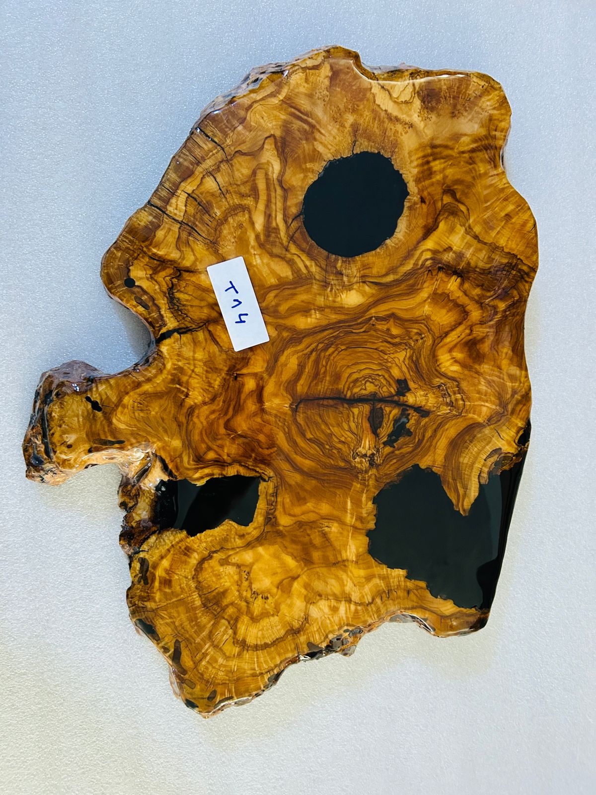 Live Edge Olive Wood Resin Side Table – Black Resin Holes, 19.7 × 16.1 in (One of a Kind, T14) 1WlL4n-PpBq99okO7Ap9kMxpbxeFzQ1Xg