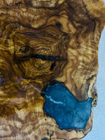 Live Edge Olive Wood Resin Side Table – Blue Resin Pools, 24.8 × 17.3 in (One of a Kind, T62) 1b7jUoOktB3IaVCqo7rTzRJW6XhR8zPLy