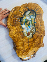 Live Edge Olive Wood Resin Side Table – Sea Shell Pebble Resin, 22 × 13.8 in (One of a Kind, T52) 1eukzc_WtNYX6MEnA79QGSPqQSl2jZsb