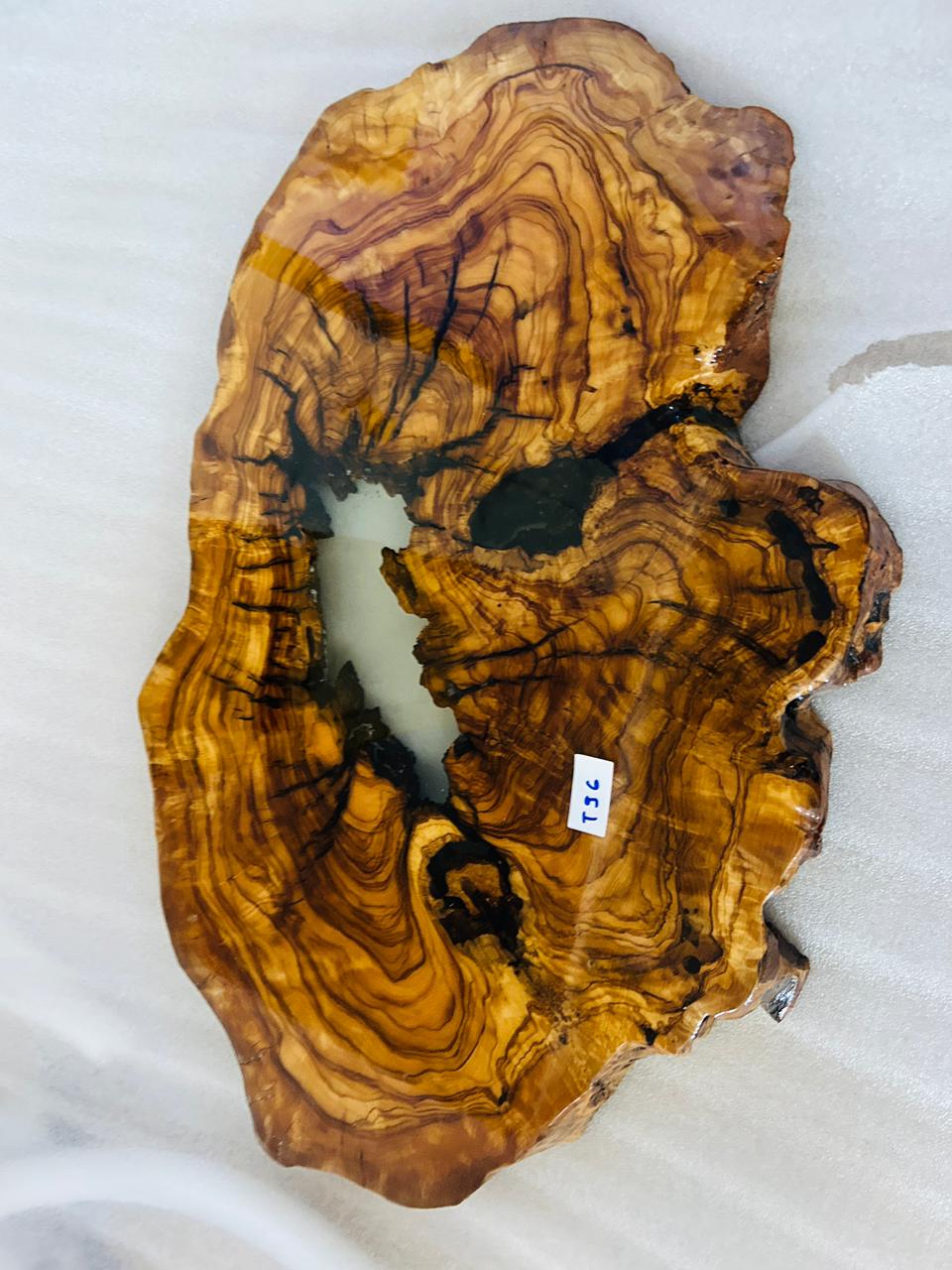 Live Edge Olive Wood Resin Small Coffee Table – White Resin River, 28.7 × 19.3 in (One of a Kind, T96) 1gliBt-XysFdcKZnpYvwZWlC7aIx9Cfkj