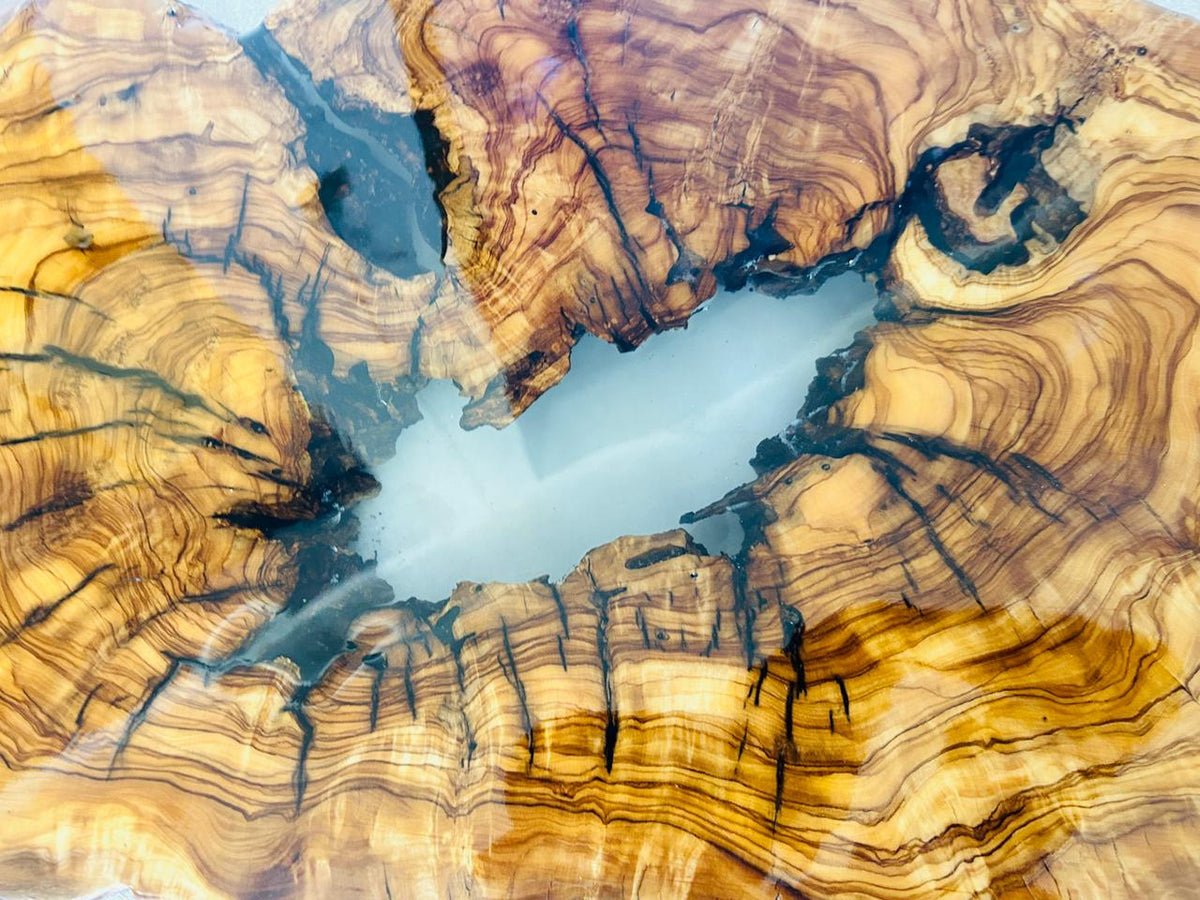 Live Edge Olive Wood Resin Small Coffee Table – White Resin River, 28.7 × 19.3 in (One of a Kind, T96) 1h0W1c3dxd0LufQPkYOCHgkTnKze7jCUP