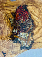 Live Edge Olive Wood Resin Side Table – Red Chili Spice Resin, 18.5 × 15.4 in (One of a Kind, T82) 1hIfJ_z1ynKeXc2DVwHv9O2fvdeZulUN3