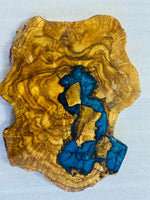 Live Edge Olive Wood Resin Side Table – Electric Blue Resin River, 19.3 × 14.6 in (One of a Kind, T20) 1ms_C7Sfene8uHnlH_eNRGbUllfRL8auS