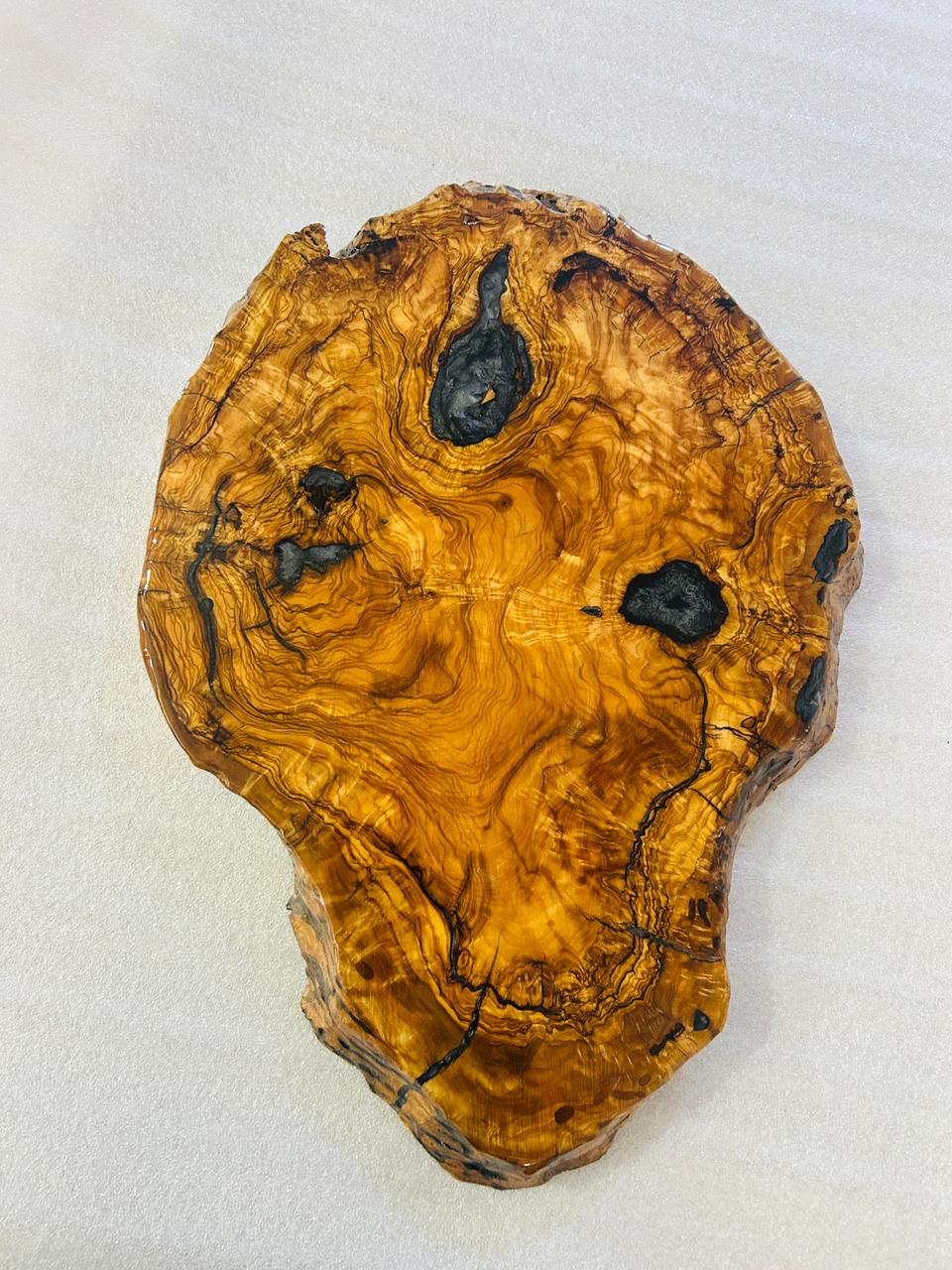Live Edge Olive Wood Resin Side Table – Black Resin Knots, 23.6 × 16.9 in (One of a Kind, T77) 1mx0UuaMKZyM9UyaiU5rEaz_XZm-ldJmt