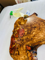 Live Edge Olive Wood Resin Side Table – Red Resin Burl, 23.6 × 17.7 in (One of a Kind, T5) 1nfEoVQCvGs4cdW5n9_zjS8W8ufychFCP