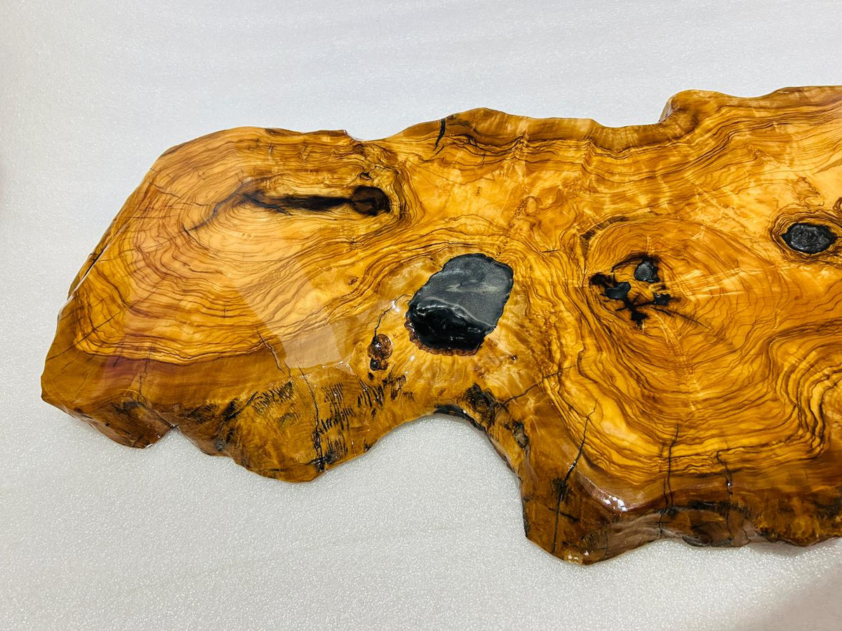 Live Edge Olive Wood Resin Small Coffee Table – Black Resin Knots, 30.3 × 14.6 in (One of a Kind, T99) 1qR8ao9MZvciesOGRQIb7Ck3Z7kLENLi7