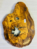 Live Edge Olive Wood Resin Side Table – White Resin Center, 20.9 × 14.6 in (One of a Kind, T69) 1qd_AYXH2dWIHG9pTFW7V66CvTY0To0iS