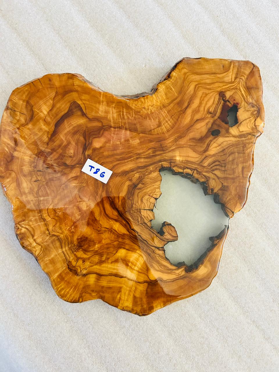 Live Edge Olive Wood Resin Side Table – White Resin Live Edge, 17.7 × 15.7 in (One of a Kind, T86) 1vcpP9AtniITvNH9x8WH7sR1JSnLrLtpH