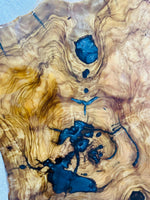 Live Edge Olive Wood Resin Side Table – Blue Resin Veins, 22.8 × 16.1 in (One of a Kind, T71) 1vwnhRqpSbaXosIjJka_dwkEUevae6RGV