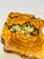 Live Edge Olive Wood Resin Side Table – Sea Shell Pebble Resin, 20.9 × 16.9 in (One of a Kind, T93) 1wpjWXD1U3PluqMDenQN9x-qK85iGaRpM