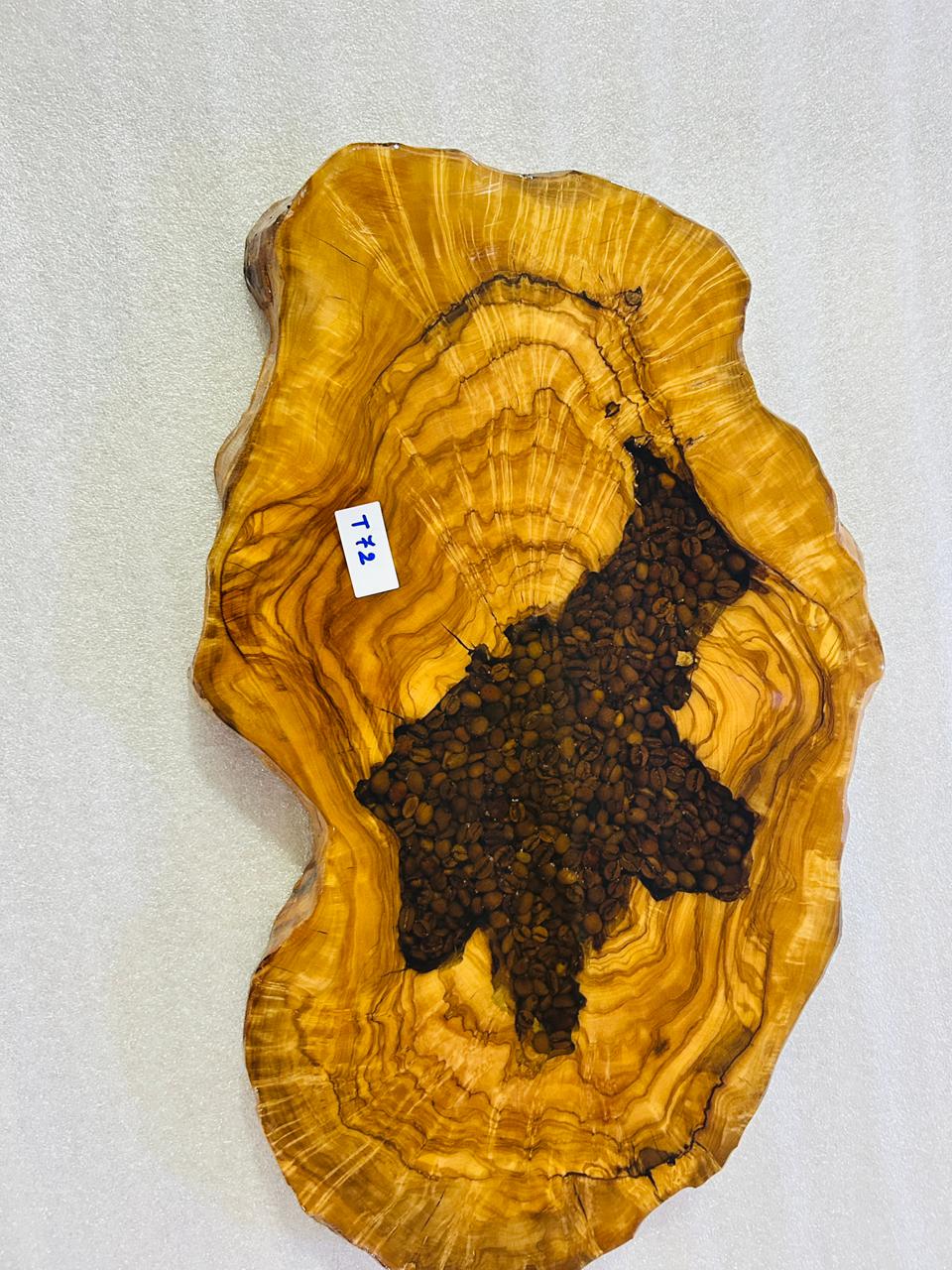Live Edge Olive Wood Resin Side Table – Coffee Bean Resin, 20.9 × 13.4 in (One of a Kind, T72) 1x11D30F9Gwy8WiJFIWA4hOQ_BNu52Cwb