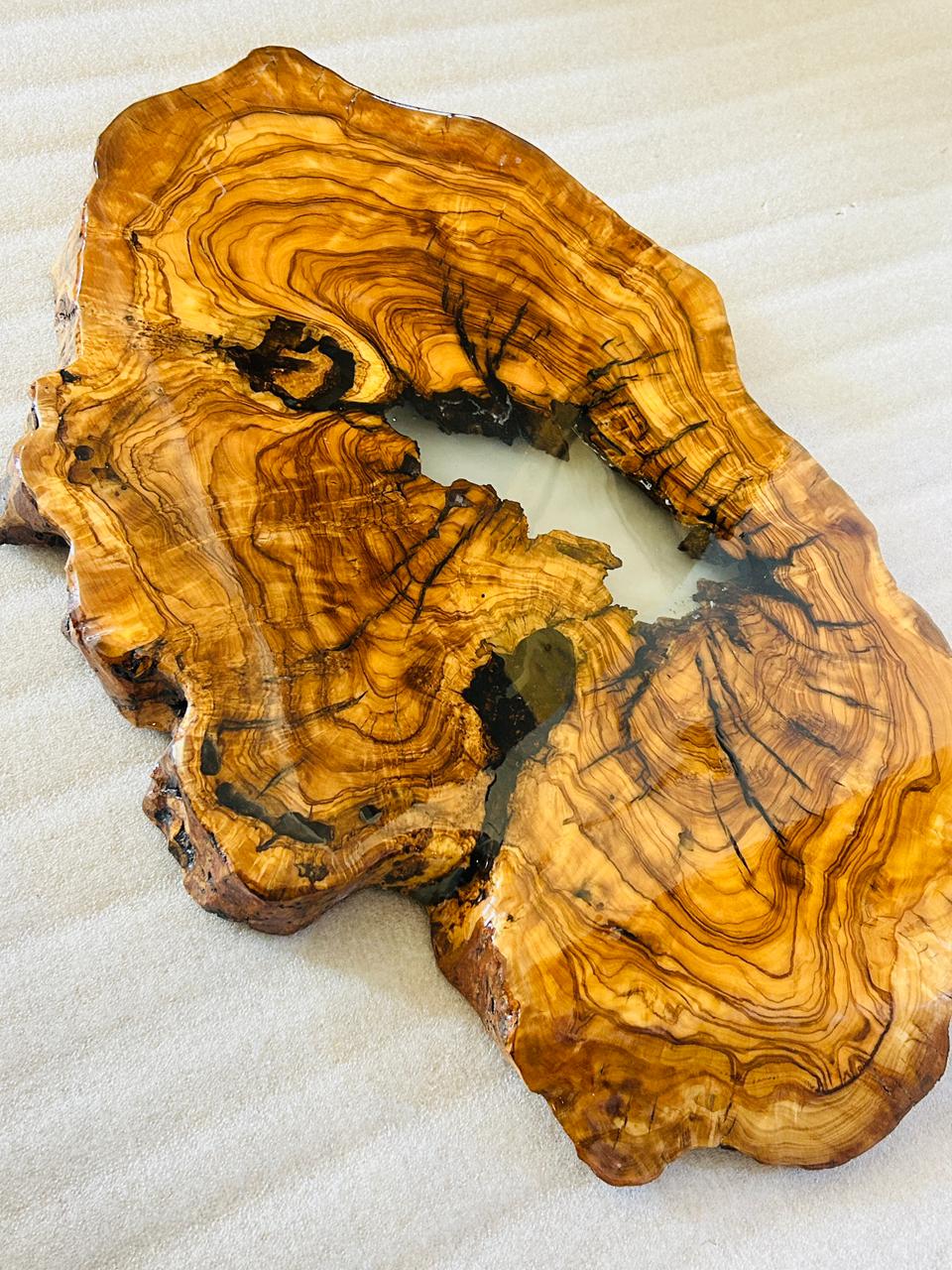 Live Edge Olive Wood Resin Small Coffee Table – White Resin River, 28.7 × 19.3 in (One of a Kind, T96) 1zWGW7jIM6axD-sFGCcBOe9ELiEfh2ZRd