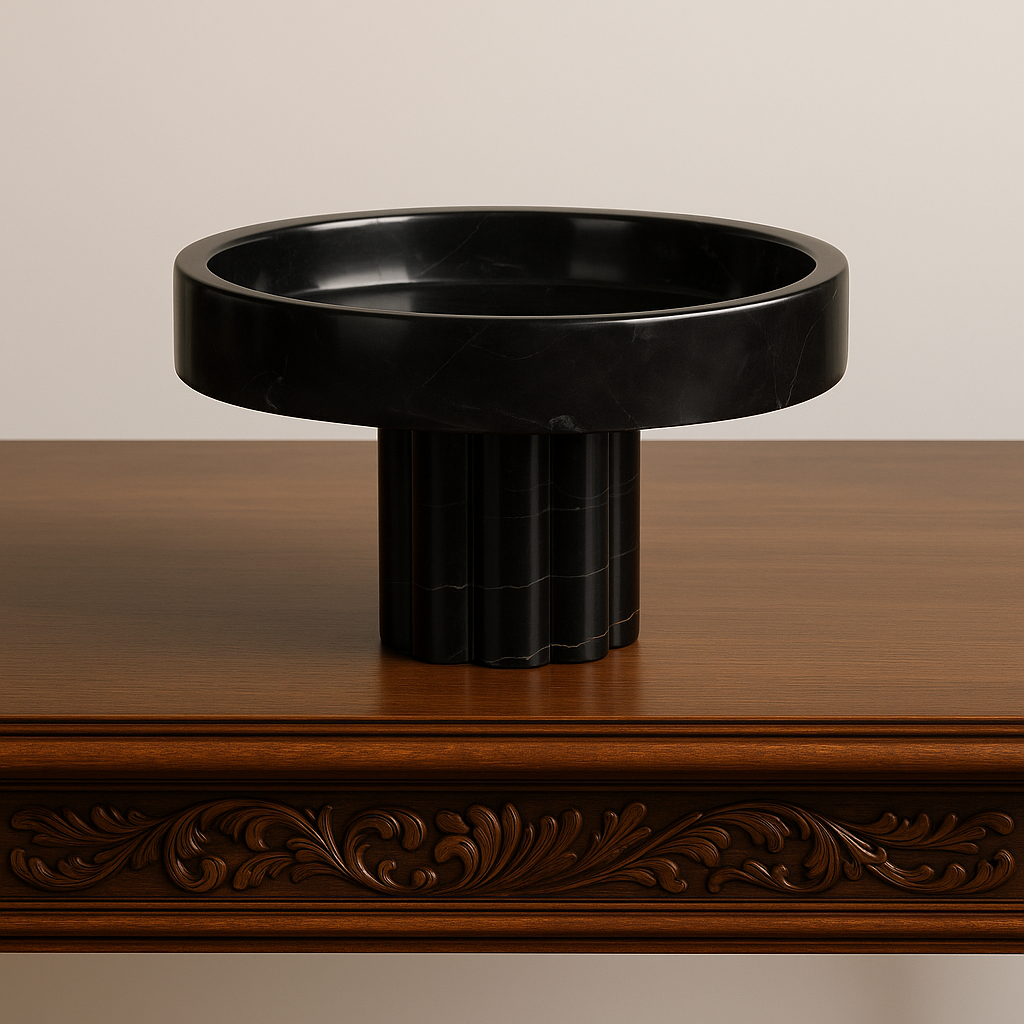 Luxury Marble Pedestal Tray