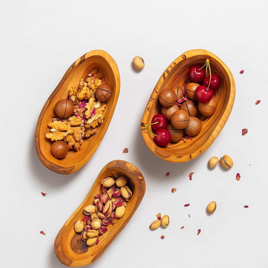 Olive Wood Nesting Bowls (3 pcs)