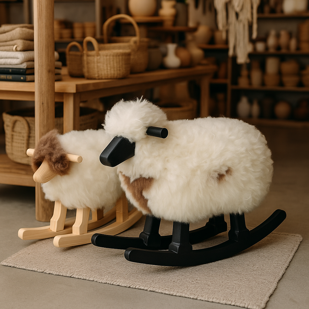 Wool Sheep Rocker _ Kids Toy