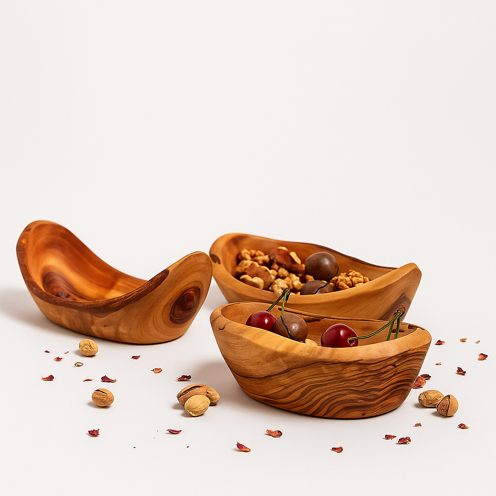 Olive Wood Nesting Bowls (3 pcs)