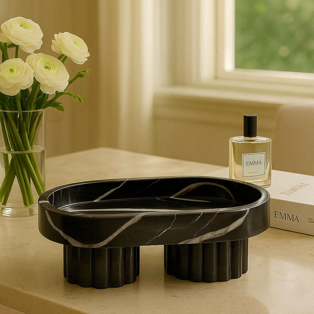 Oval Marble Centerpiece