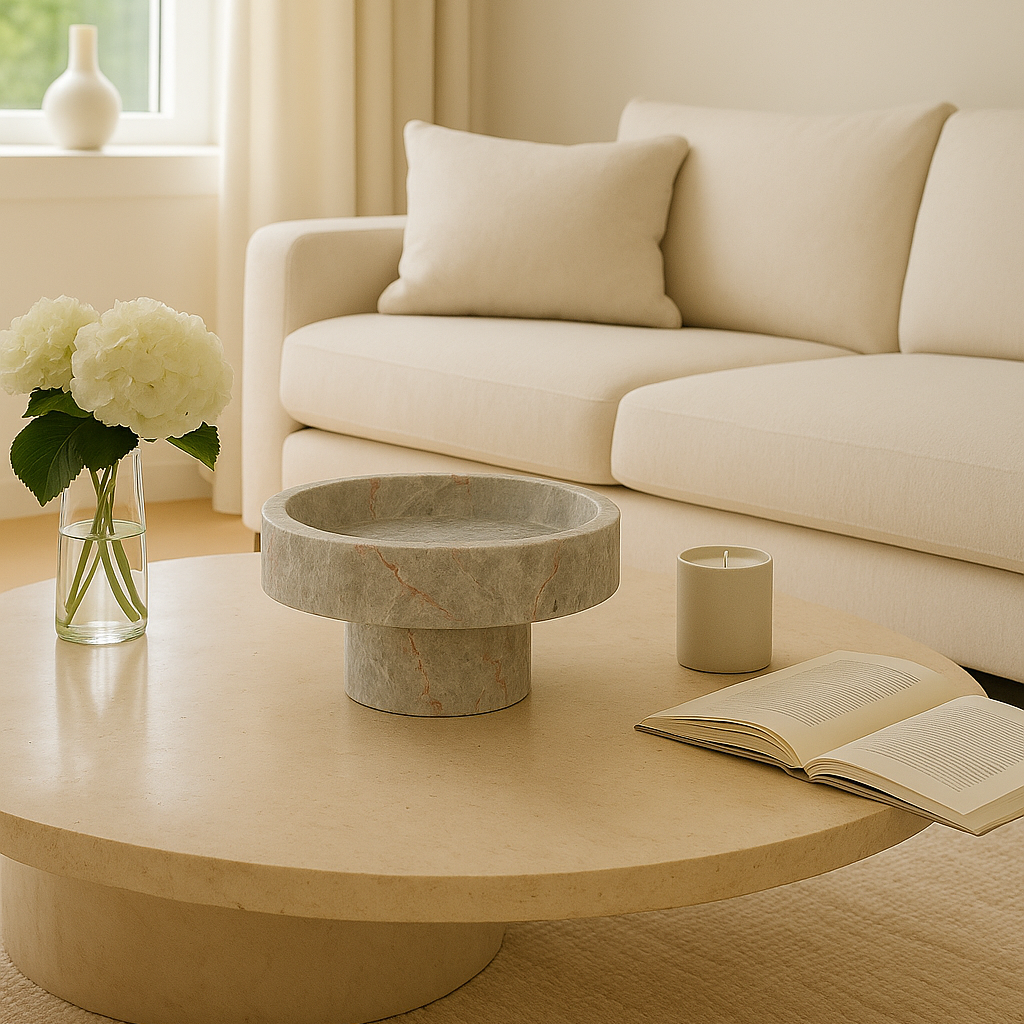 Marble Pedestal Bowl