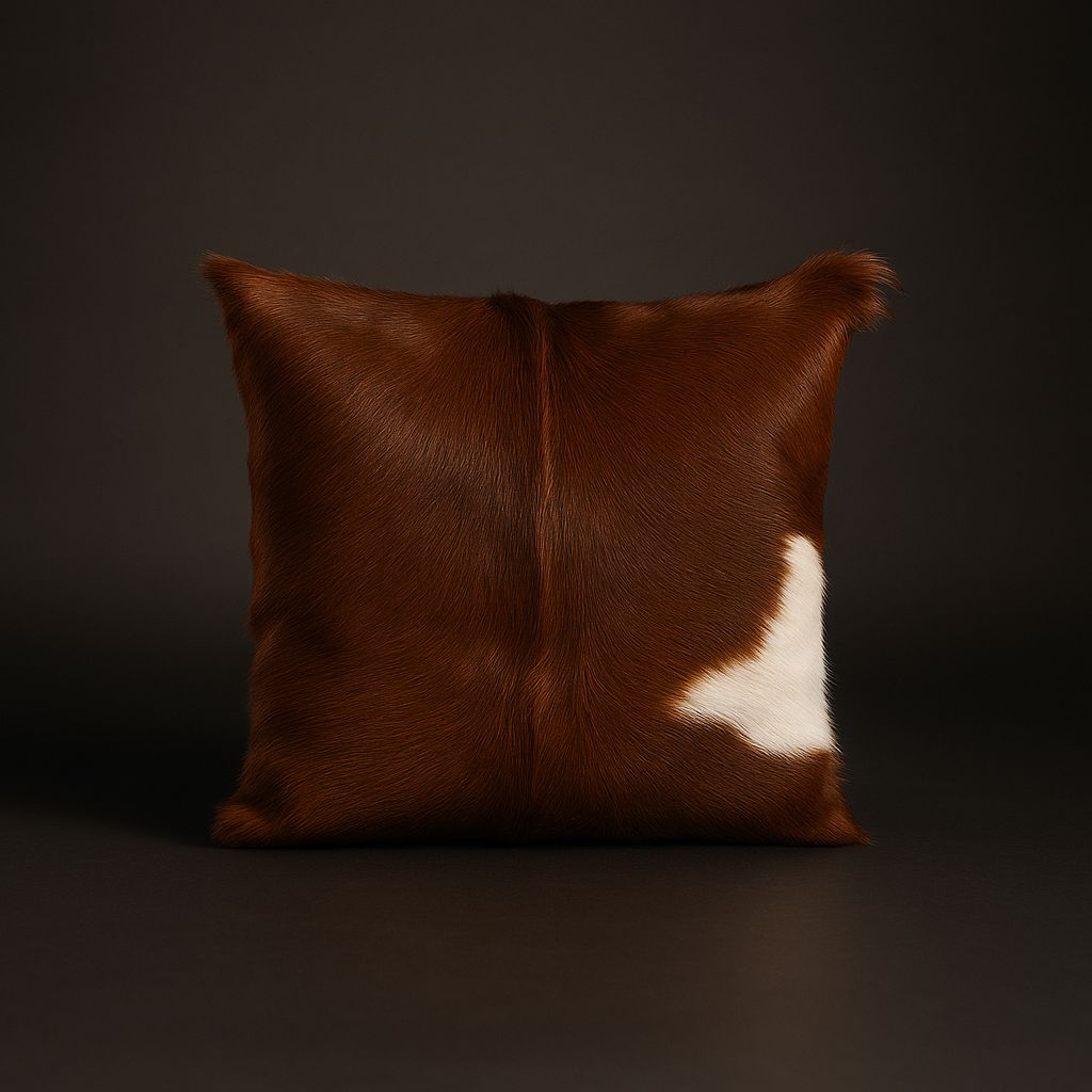 Goatskin Cushion – Natural Hide 15×15"