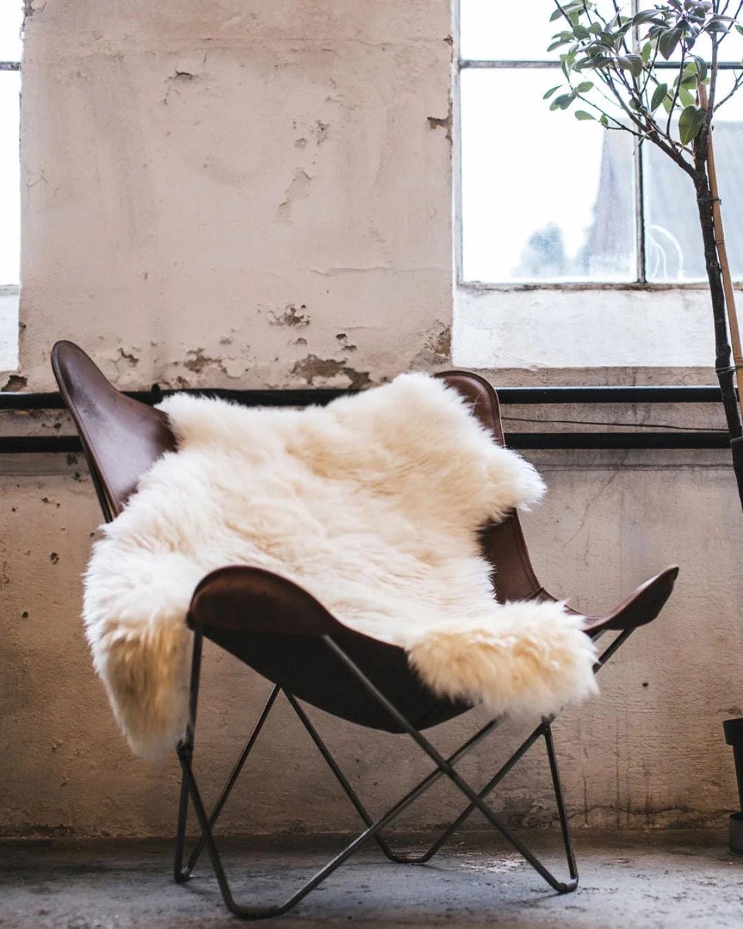 Sheepskin Hide Rug – Authentic Handmade Wool Carpet | Rustic & Cozy Home Decor | Original sheep leather