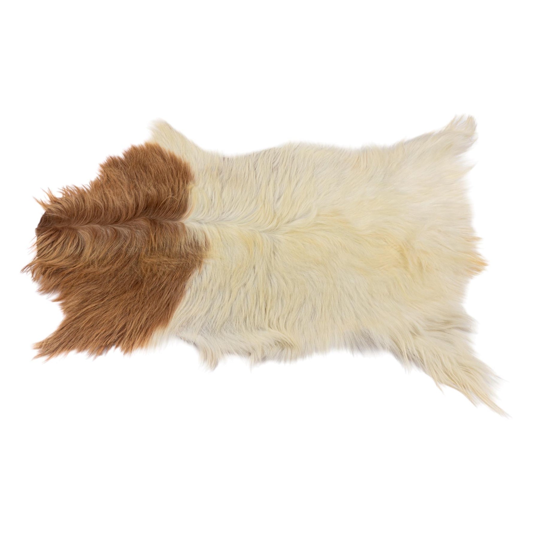 Handmade Natural Goatskin Rug: Rustic Home Decor