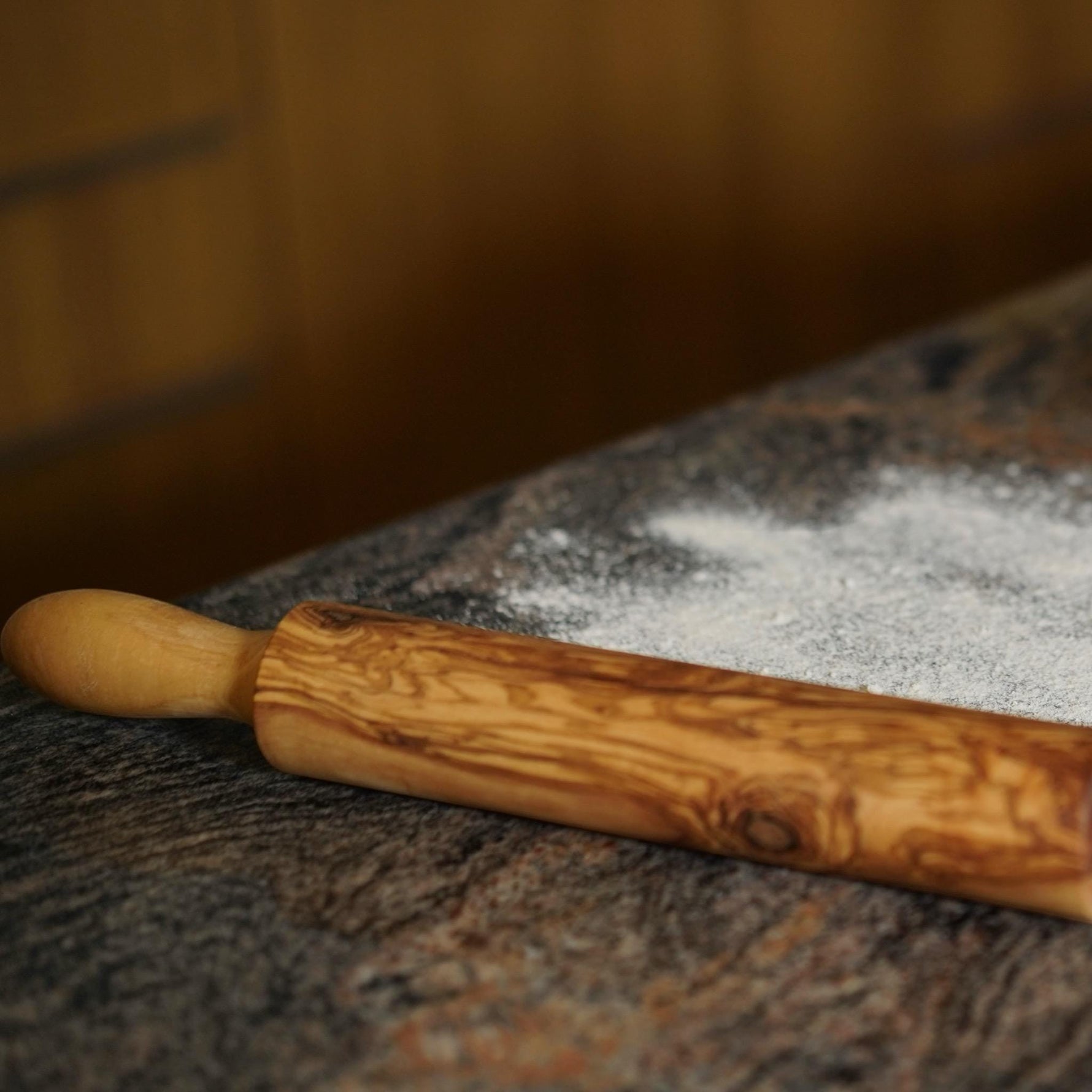 Rouleau à pâtisserie en bois d'olivier - Outil de cuisson artisanal fabriqué à la main