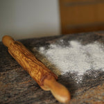 Rouleau à pâtisserie en bois d'olivier - Outil de cuisson artisanal fabriqué à la main