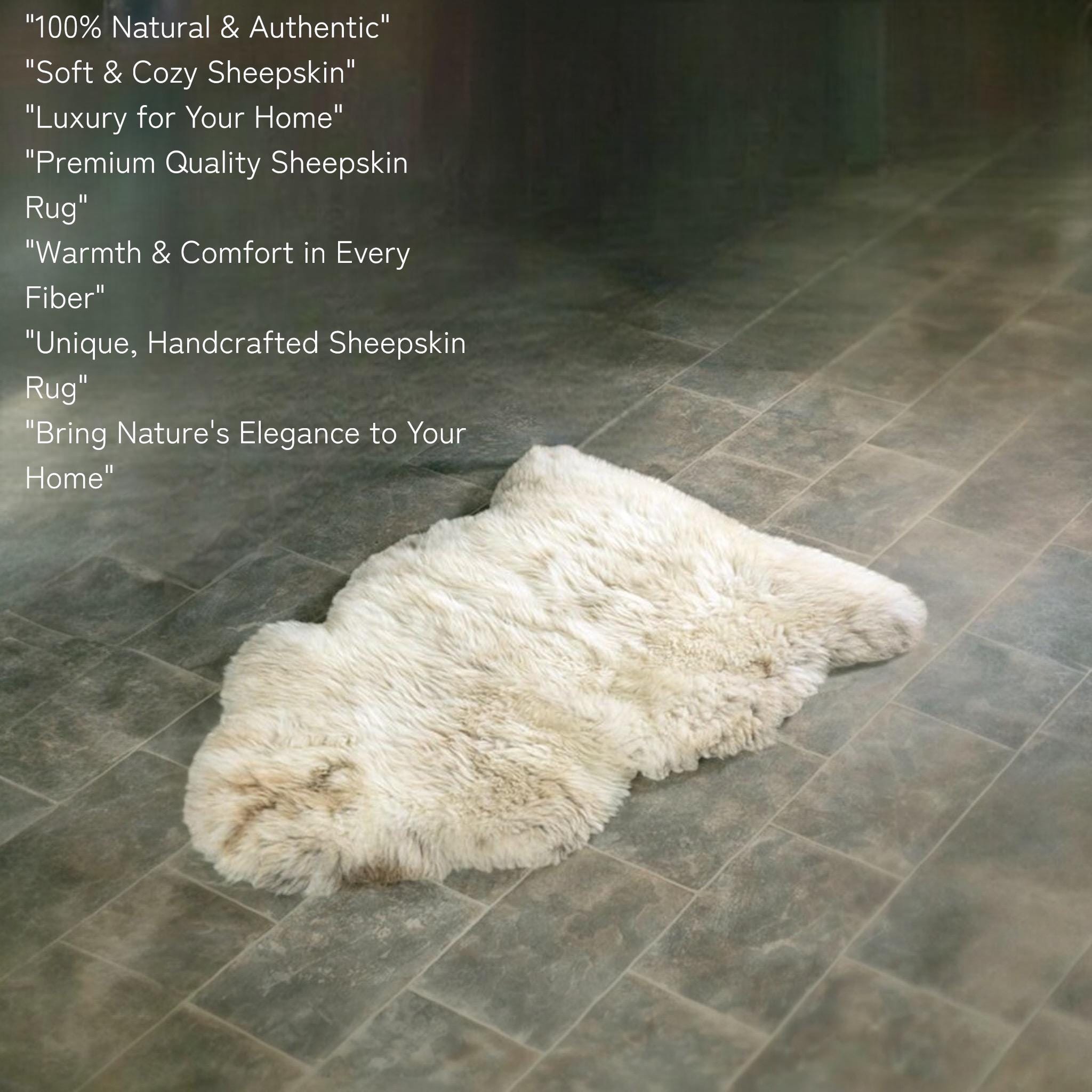 Sheepskin Hide Rug – Authentic Handmade Wool Carpet | Rustic & Cozy Home Decor | Original sheep leather