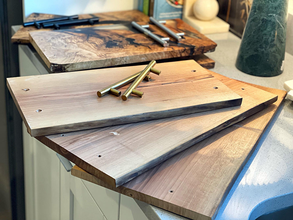 Handmade Pine Wood Serving Tray: Rustic Home Decor